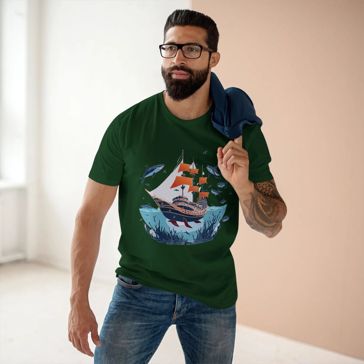 Ocean Coast Graphic Unisex 100 Cotton Staple Tee 26