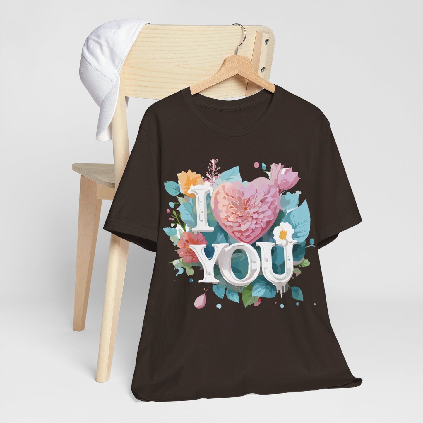 Valentine Day Graphic Unisex 100 Cotton Vintage Artwork with Love and Flower Design Tee 9