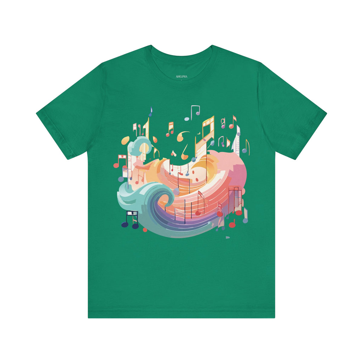 Music Graphic Unisex Cotton Bella+Canvas Tee with Art Design n153