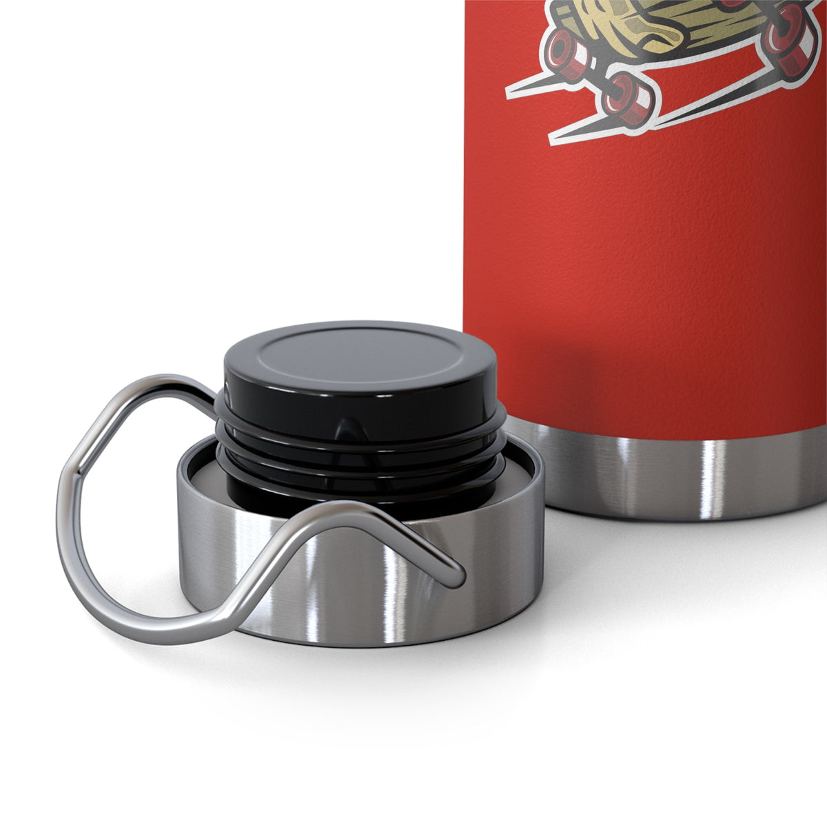 22oz Copper Insulated Water Bottle with Cartoon Design - CV102