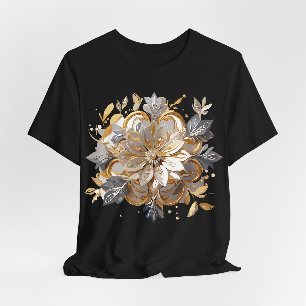 Jewelry Graphic Unisex Cotton Bella+Canvas Tee with Gemstones Art Design m38