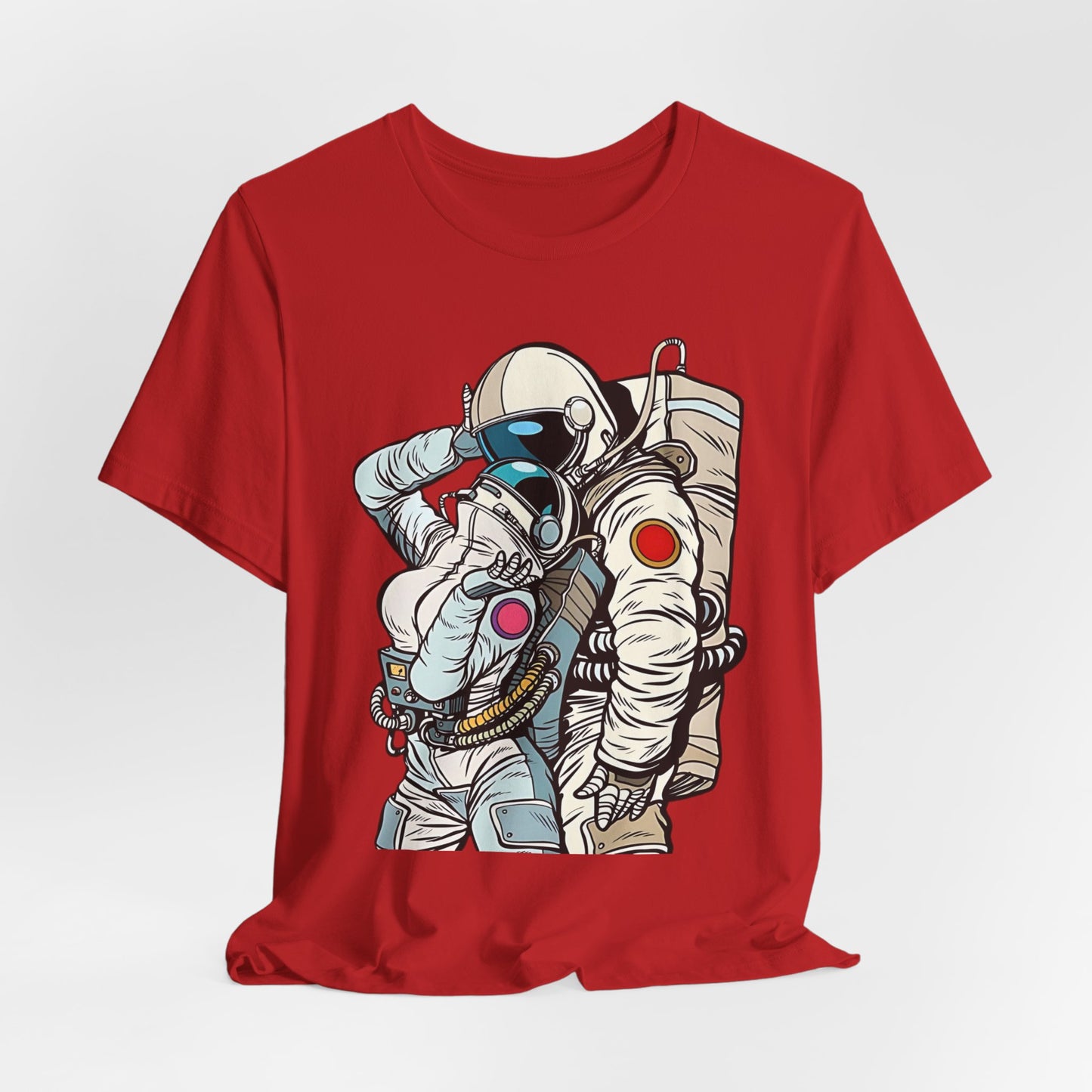 Unisex Astronaut T-shirt, Space Lovers Tee, Cosmic Top, Astronaut Graphic Tee, Cosmos Graphic T-Shirt, Love Shirt Art T-Shirt