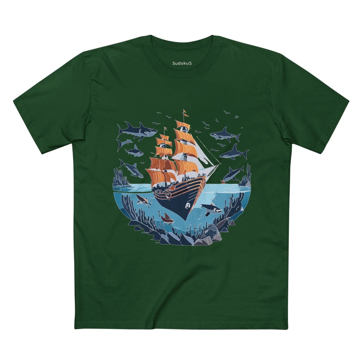 Ocean Coast Graphic Unisex 100 Cotton Staple Tee 30