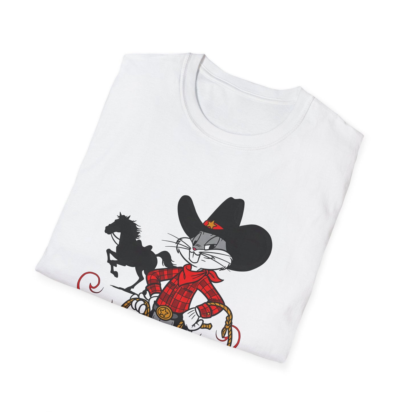 Cartoon Bunny Graphic Unisex Cotton Animal Animation Artwork Design Tee 1