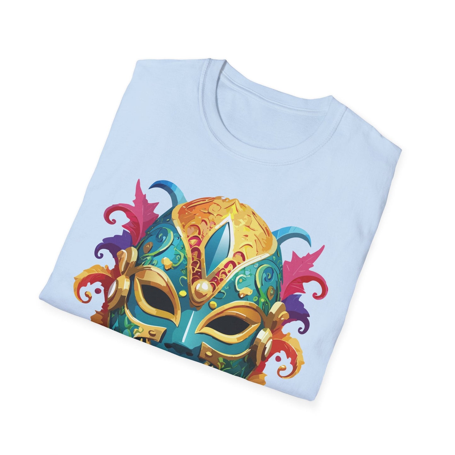 Mask Tee Shirt Unisex Softstyle Gildan 64000 100 Percent Ring Spun Cotton Comfortable Masquerade Tee