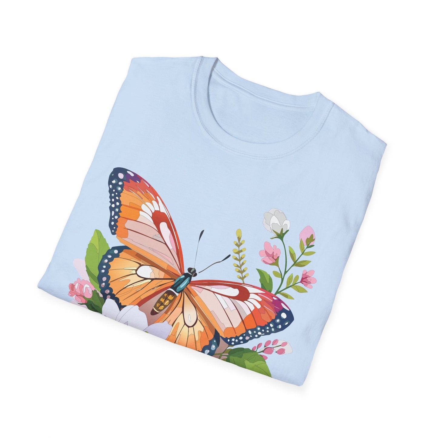Butterfly Shirt Unisex T Shirt Gildan 64000 Softstyle 100 Percent Ring Spun Cotton