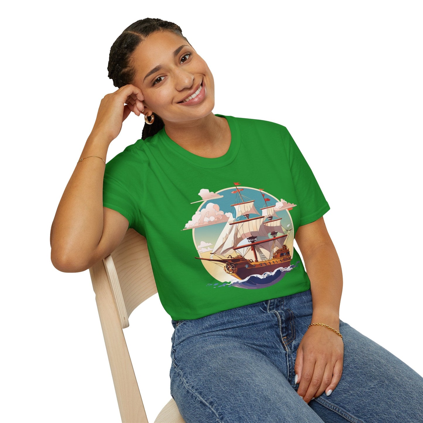 Unisex Ship T Shirts Frigate Vessel Tee Shirt Gildan Softstyle 64000 Cotton Comfort Premium Tee