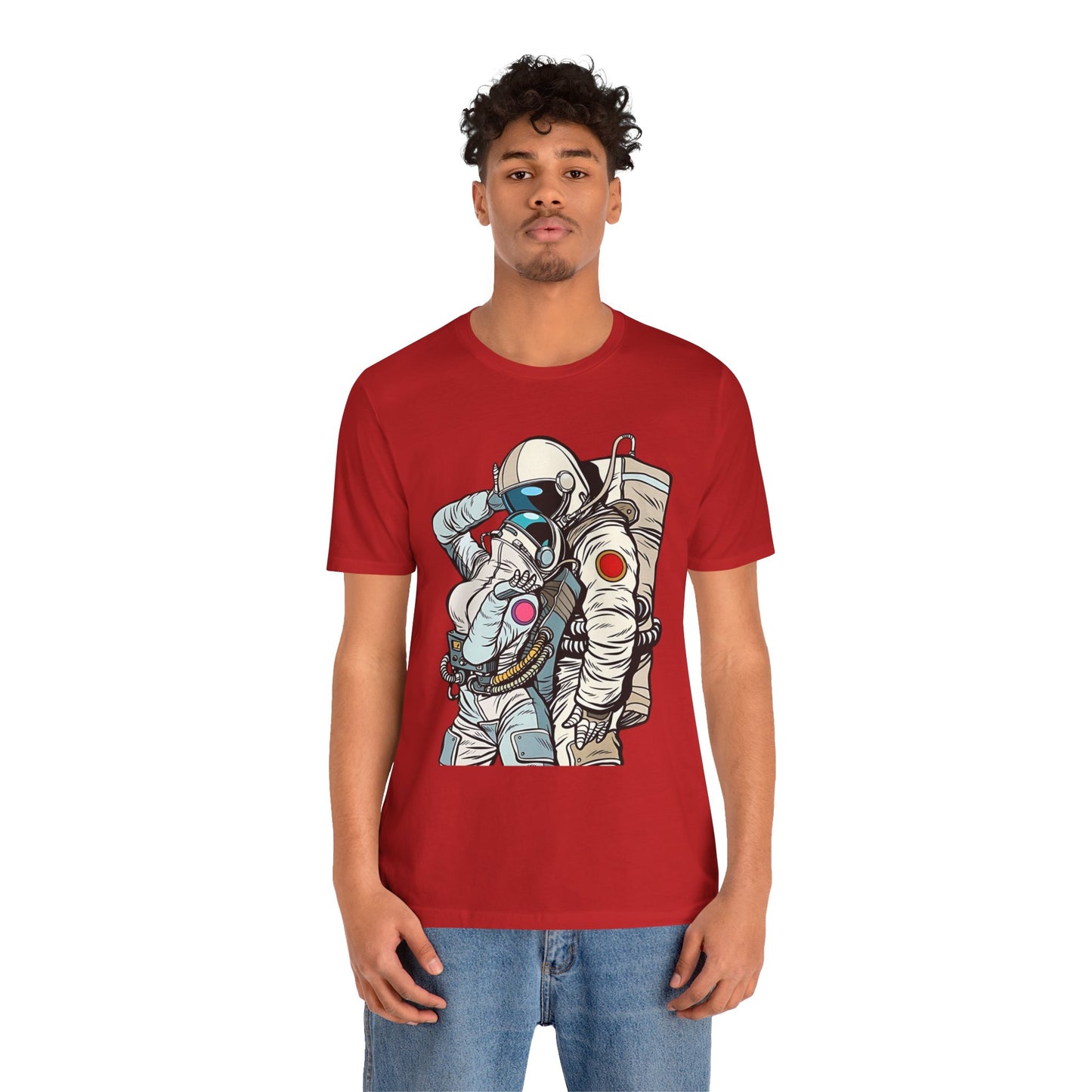 Unisex Astronaut T-shirt, Space Lovers Tee, Cosmic Top, Astronaut Graphic Tee, Cosmos Graphic T-Shirt, Love Shirt Art T-Shirt