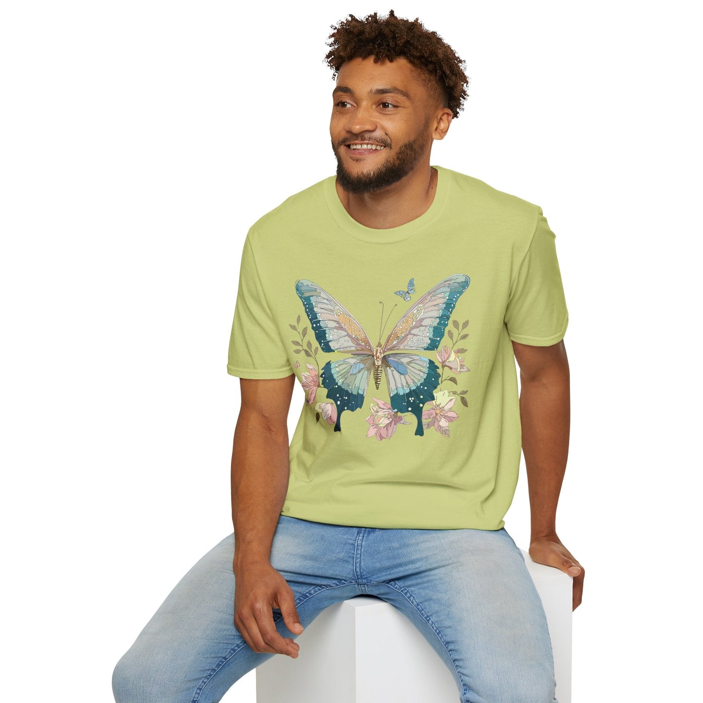 Butterfly T Shirt Unisex Softstyle Short Sleeve Gildan 64000 Monarch Inspired Shirt
