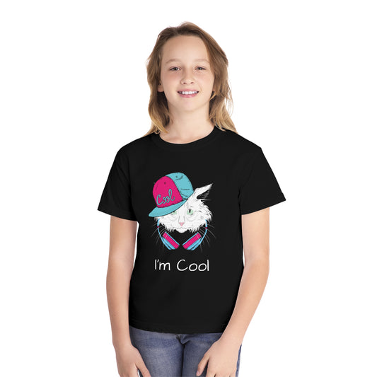 Youth Tee Shirt with Cool Cat