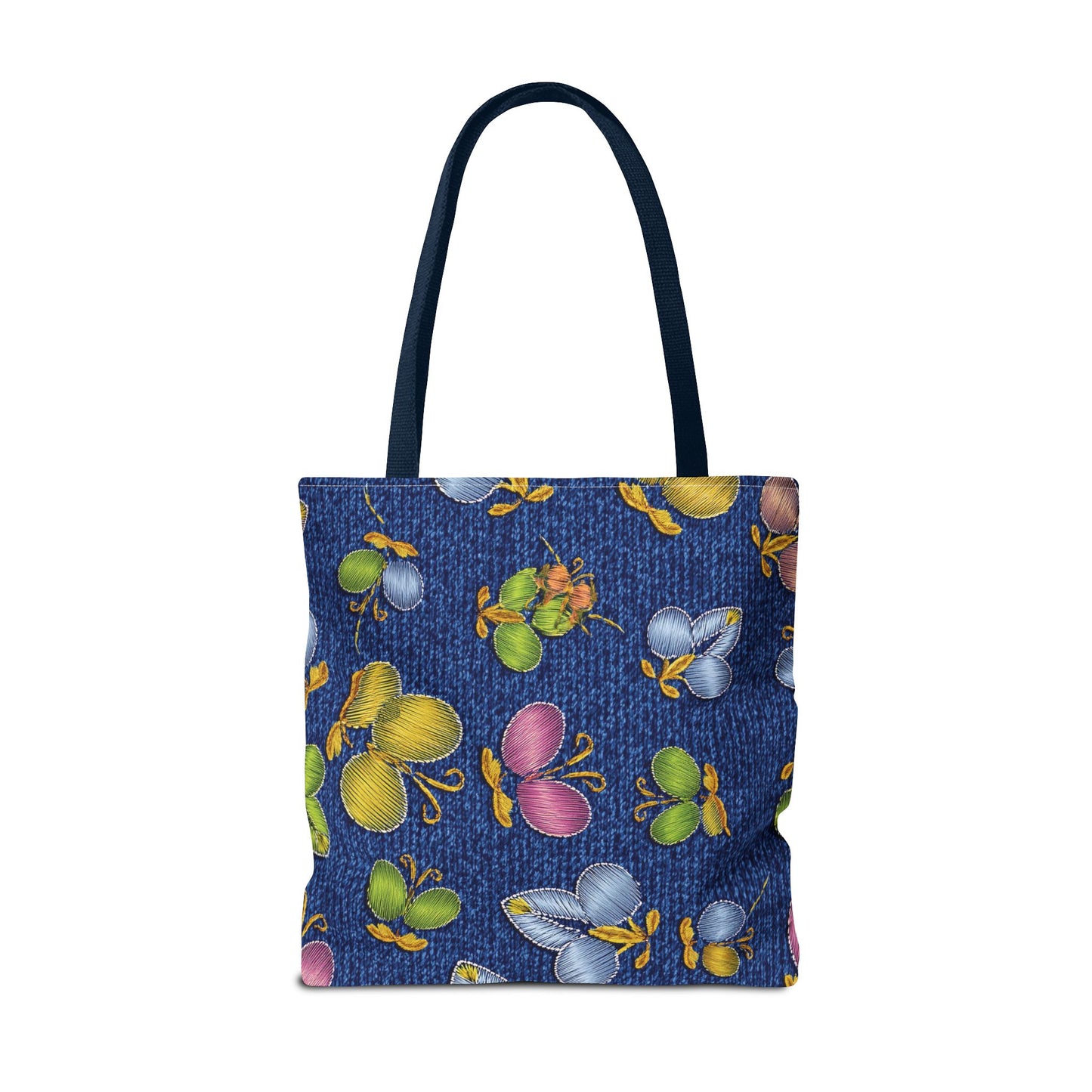 Denim Fabric Imitation Print Unisex Canvas Bag Poly Spun 3 Sizes Tote Bag 160