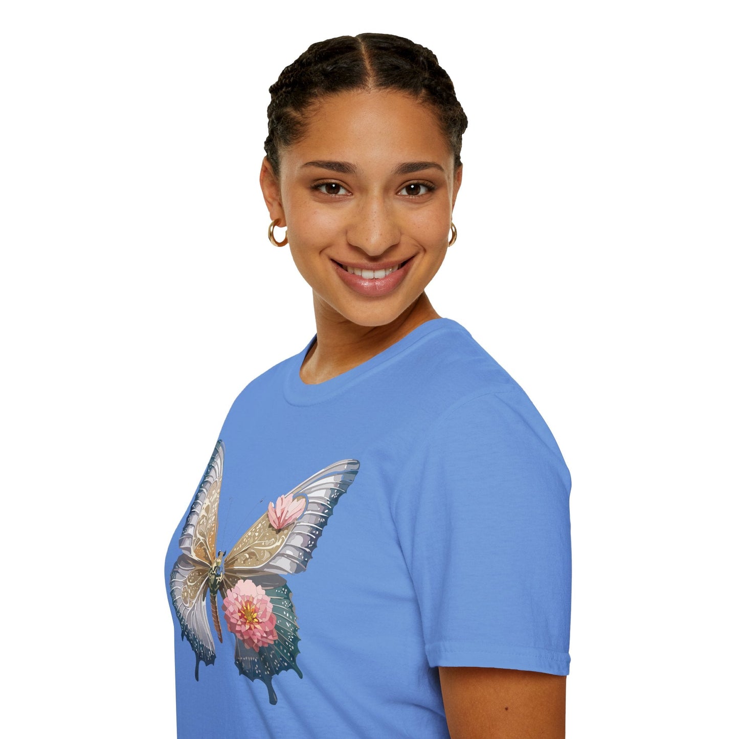 Unisex Monarch Butterfly T Shirt Softstyle Gildan 64000 100 Percent Ring Spun Cotton Tee