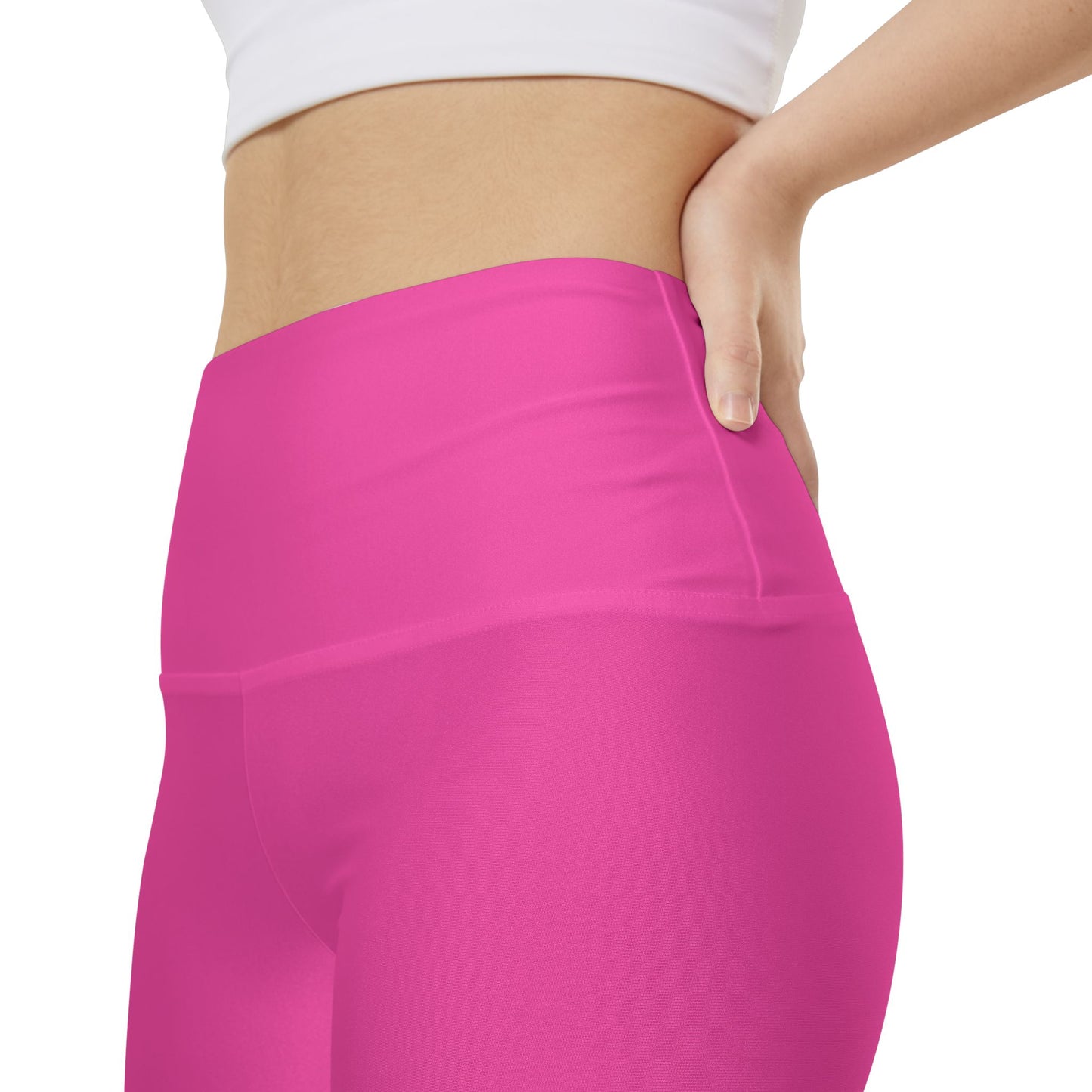Deep Pink Women's Workout Shorts — Solid High-Waist Biker Shorts for Exercise & Everyday Wear