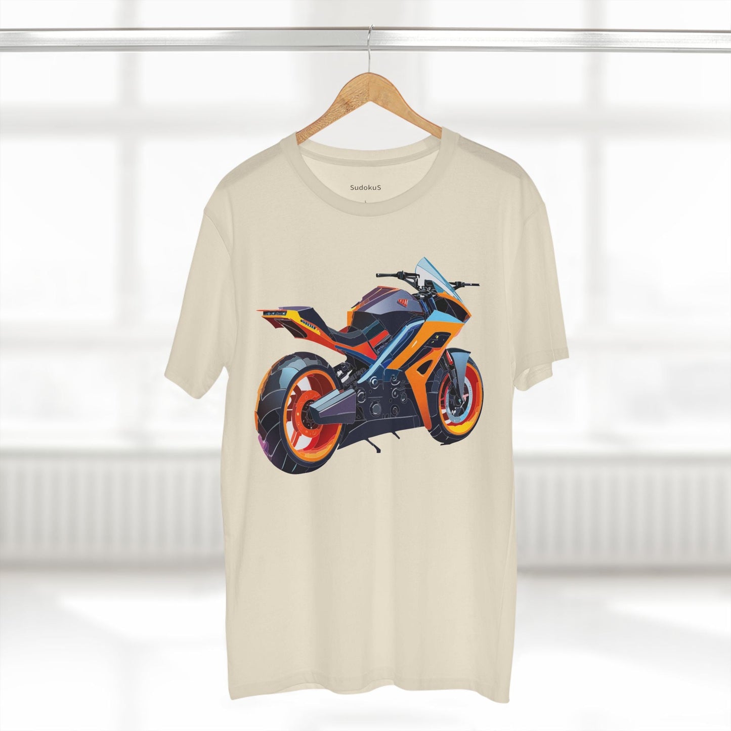 Moto Bike Graphic Unisex 100 Cotton Staple Tee 30
