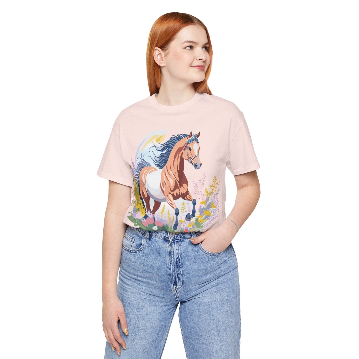 Horse Graphic Unisex 100 Cotton Vintage Animal Art T-Shirt 5