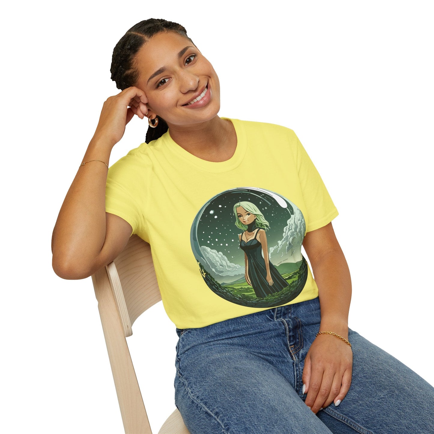 Womens Graphic T Shirt Art Design Tee Ladies Short Sleeve Softstyle 64000 Cotton Ring Spun