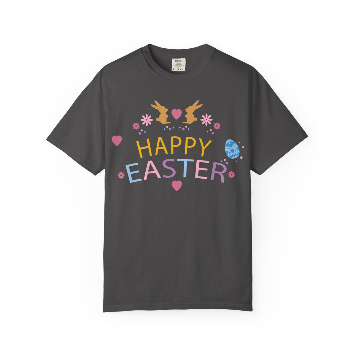 Easter Bunny Heart T-Shirt, Tee Shirt with Easter Signature, T Shirt with Easter Prints, Tee Shirt with Easter Design 2