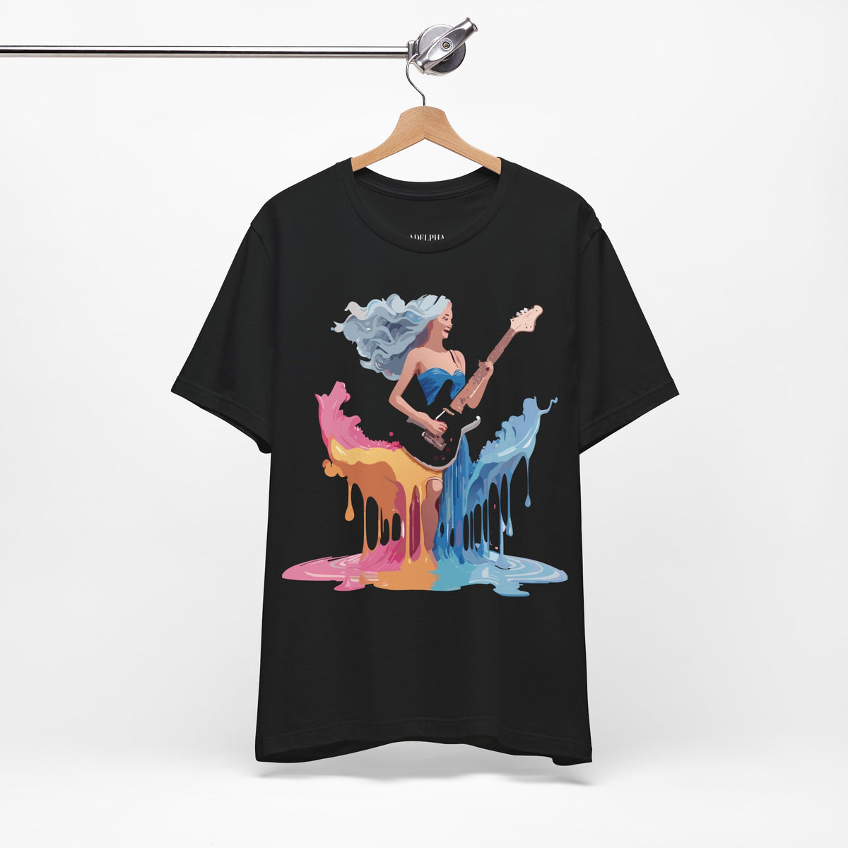 Music Graphic Unisex Cotton Bella+Canvas Tee with Art Design n168