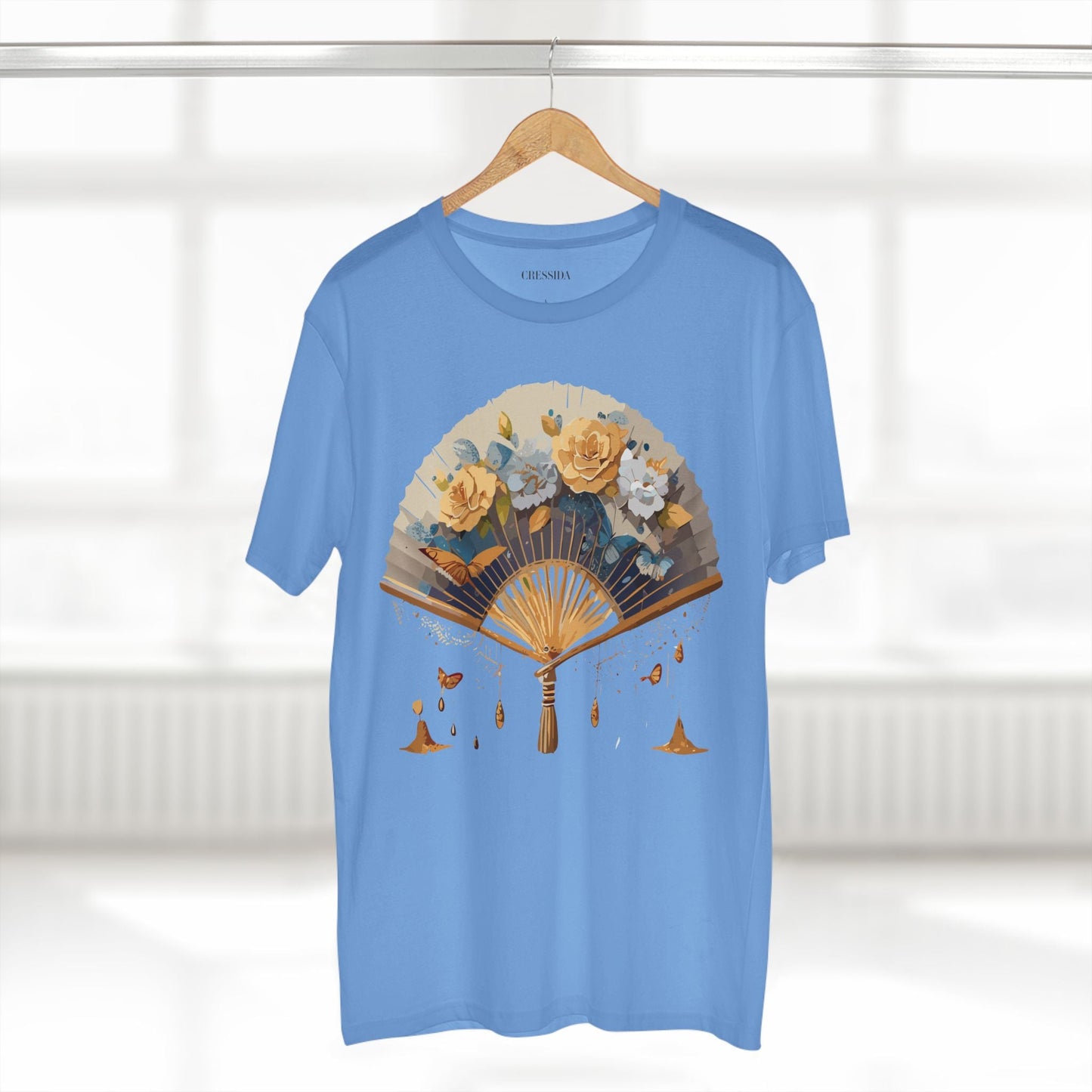 Antique Fan Graphic Design T-Shirt Unisex 100 Cotton Floral Carnival Artwork Tee 2