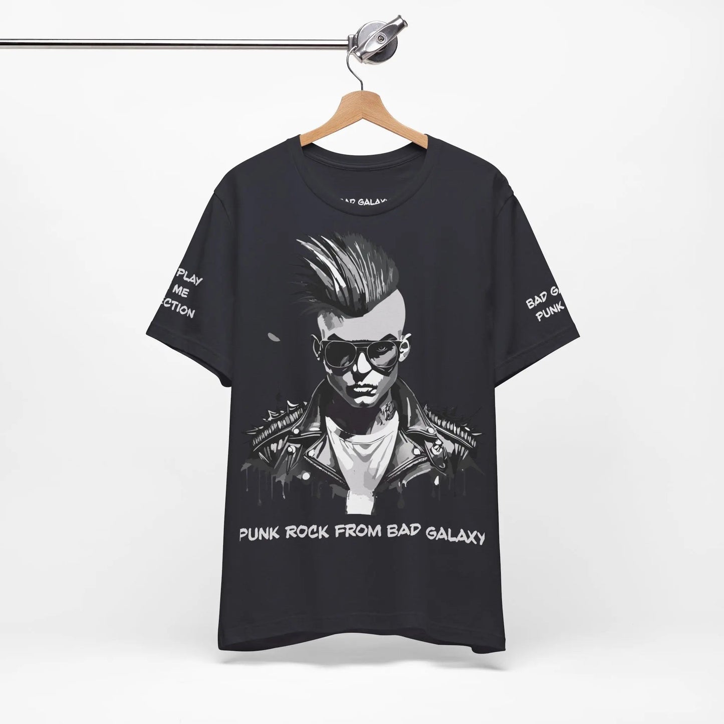 Punk Rock Tee Shirt From Bad Galaxy Made To Order 100 Percent Cotton USA Eco Friendly Inks