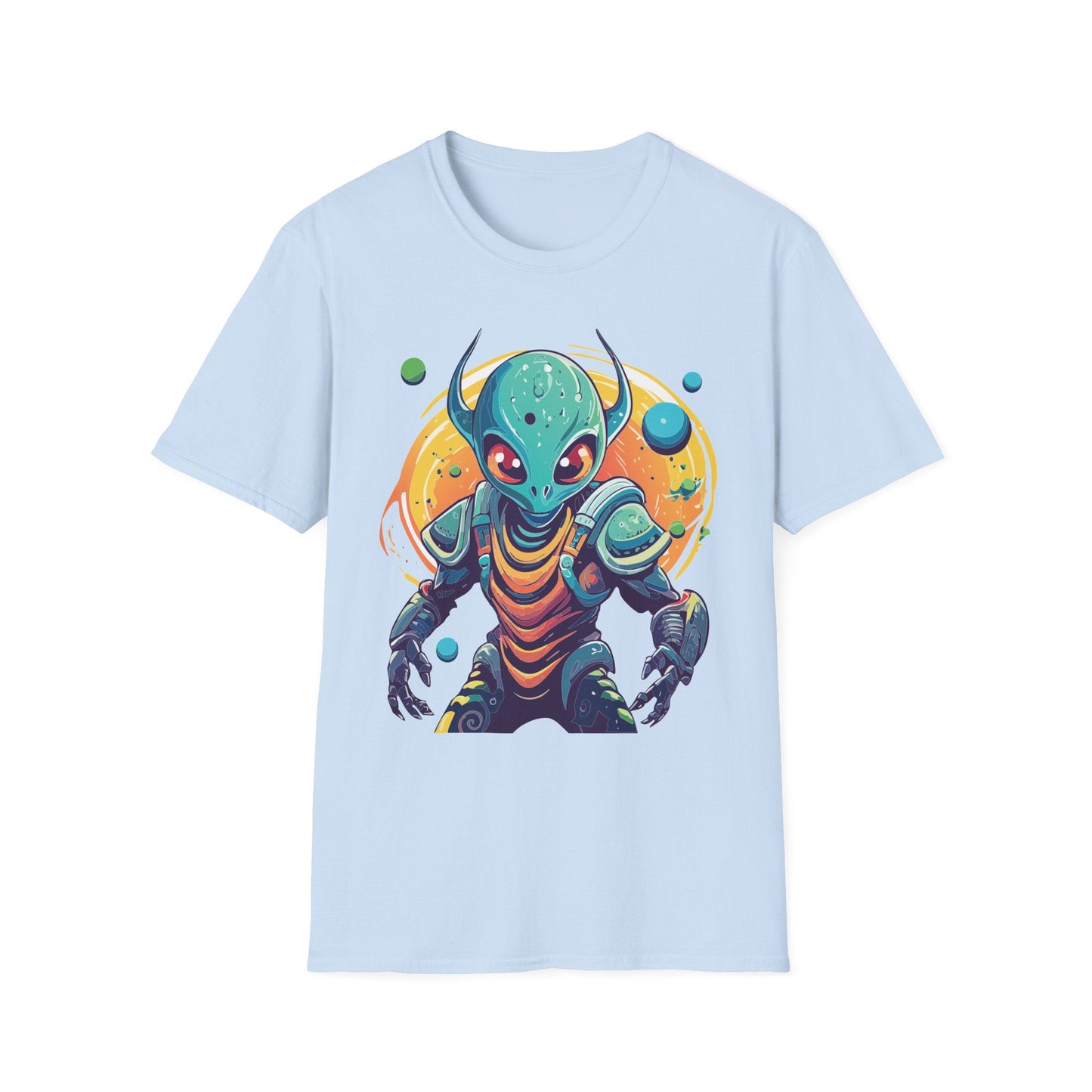 Alien Cosmos Shirt Unisex Softstyle Tee With Alien Art Design Space Theme Graphic Tee