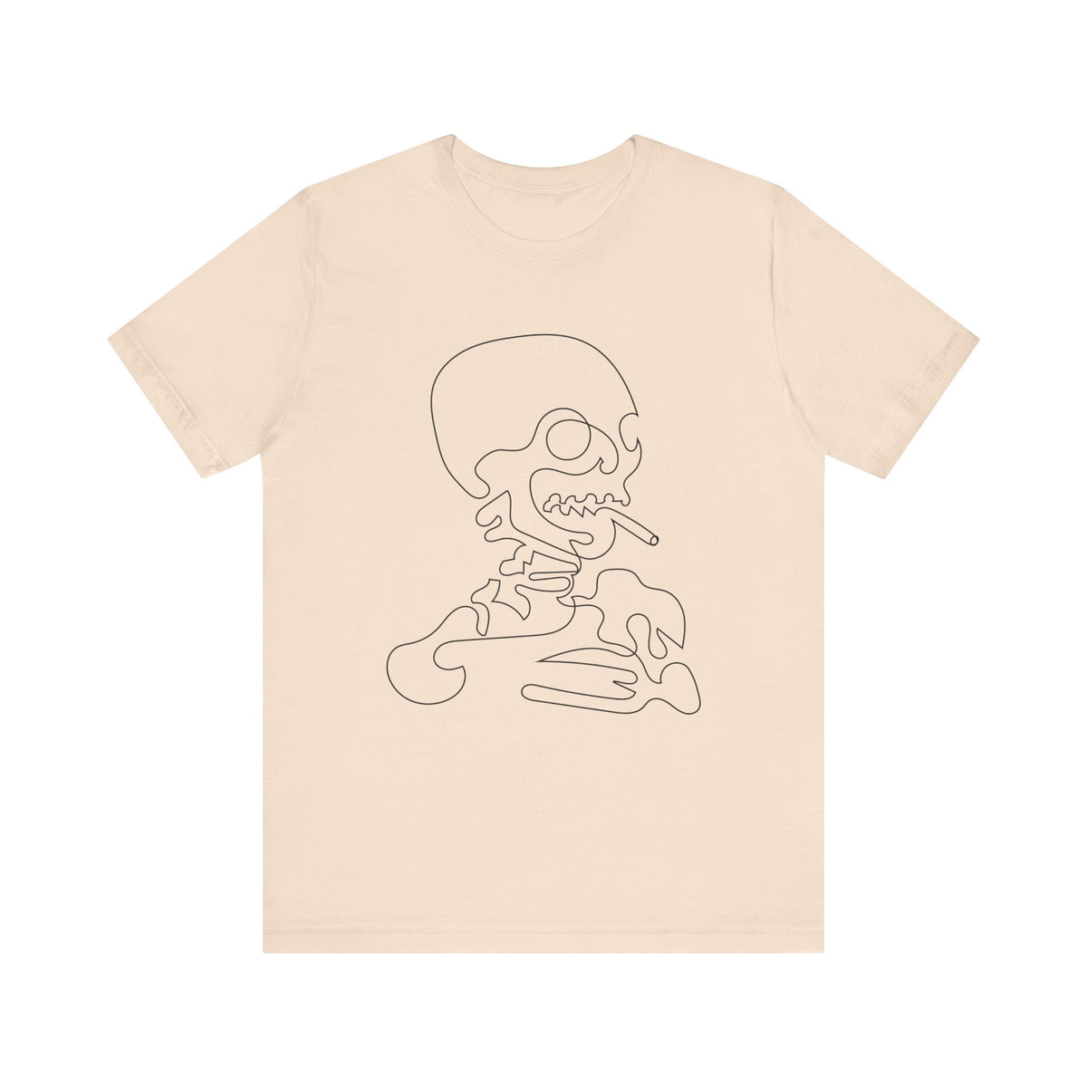 Camiseta unisex de algodón con calavera