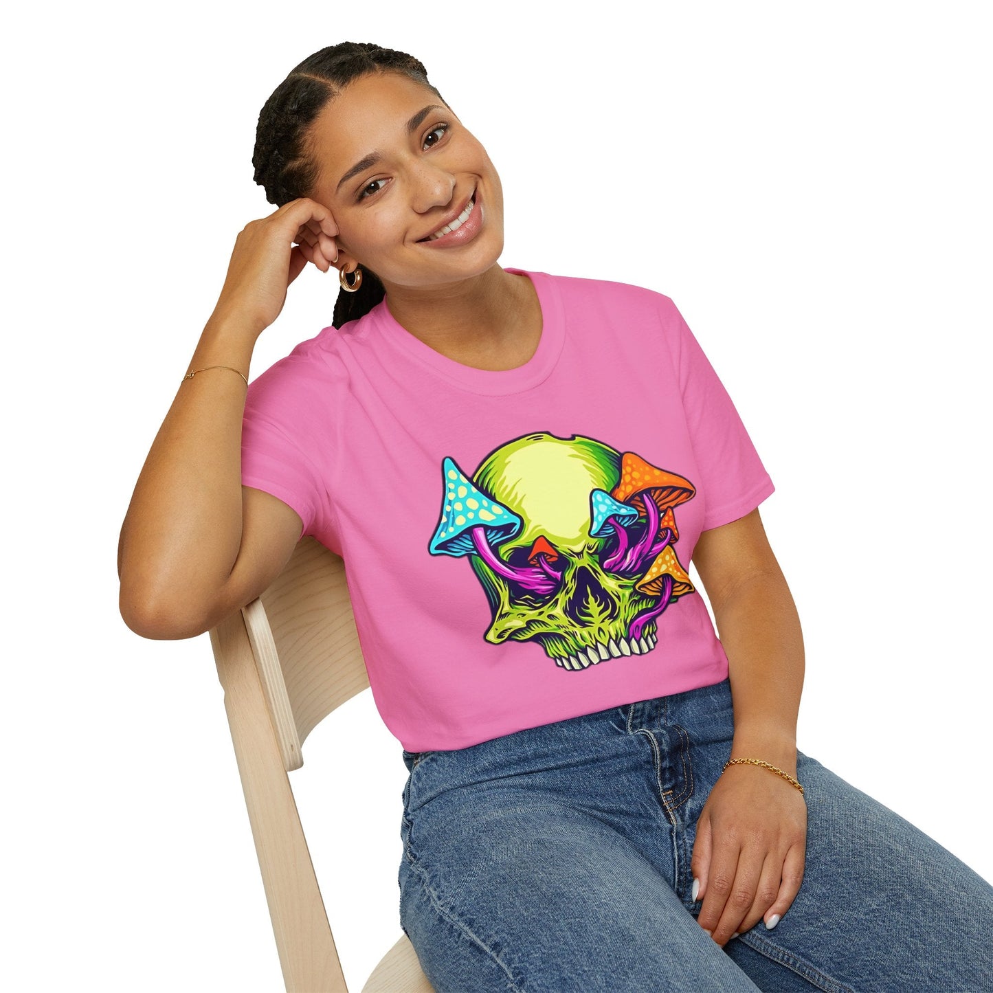Skull Graphic Unisex Cotton T-shirt with Skeleton Artwork Design 19