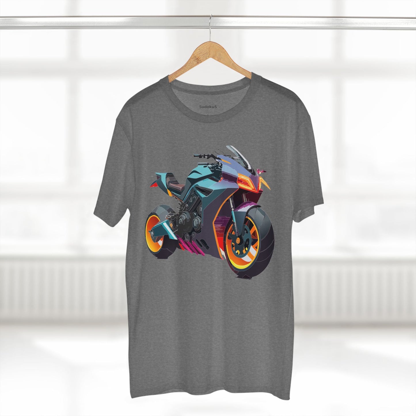 Moto Bike Graphic Unisex 100 Cotton Staple Tee 16