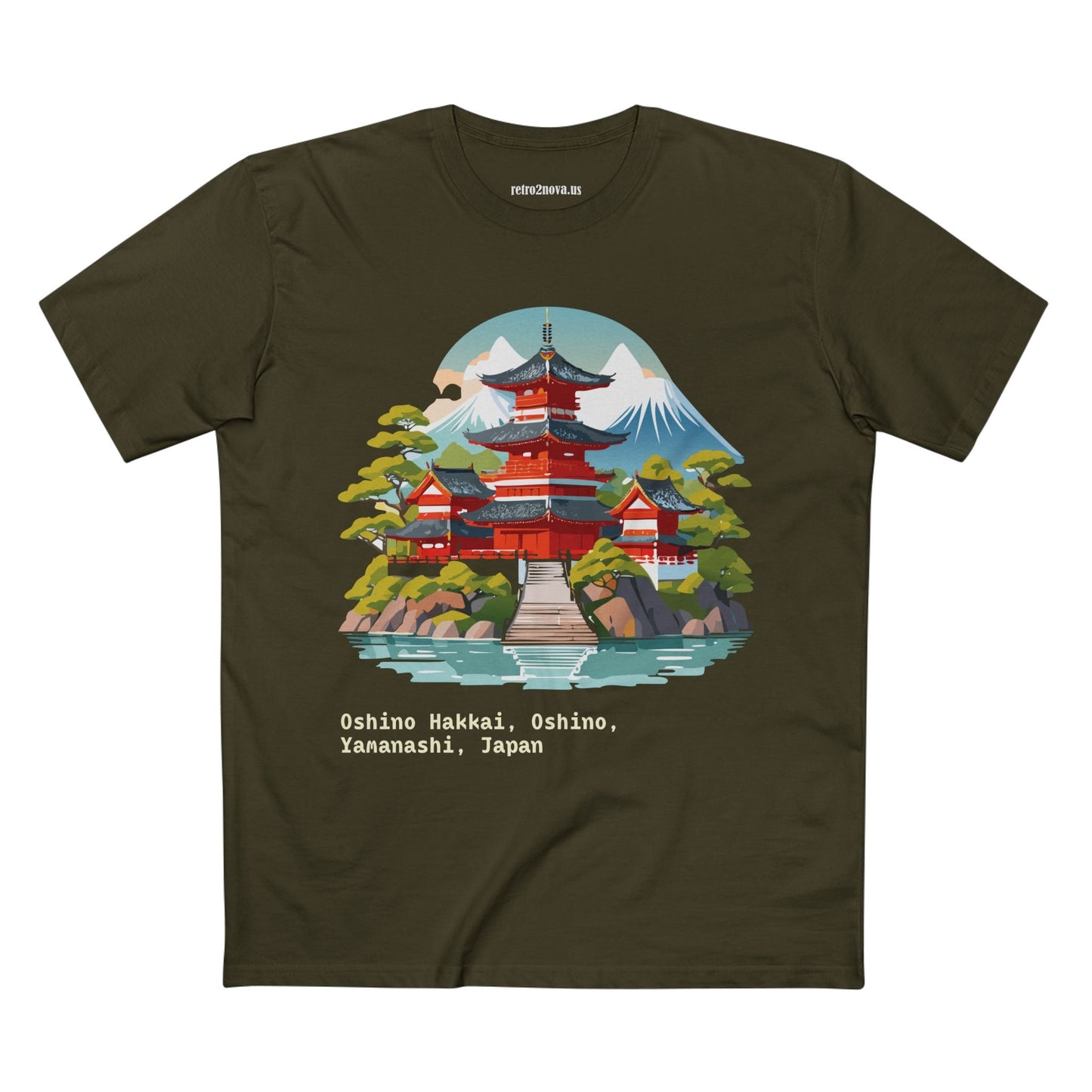 Retro2Nova Unisex Japan Shirt Travel Shirt TT30 Premium Cotton Tee With Original Art Design