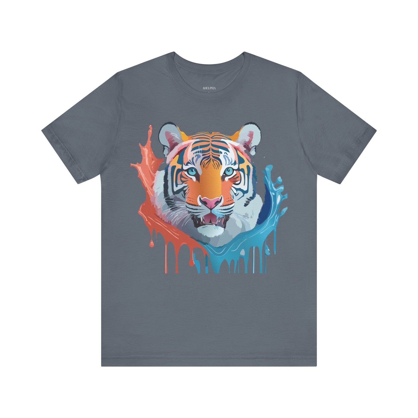 Tiger Graphic Tee Unisex Jersey Short Sleeve With Vintage Inspired Artwork By Adelpha