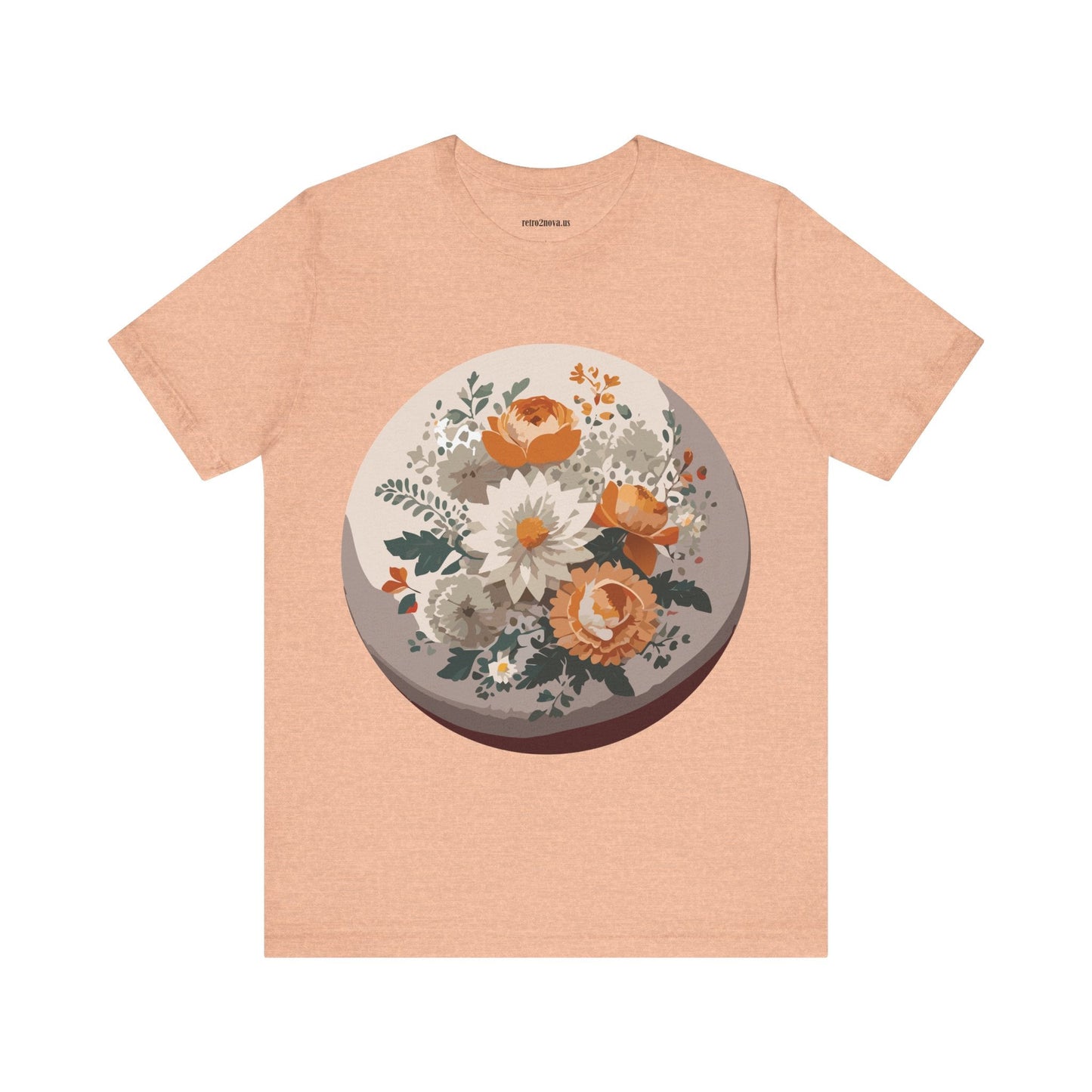 Floral Shirt Unisex Floral Print Jersey Tee Lightweight Breathable From Flowers Collection