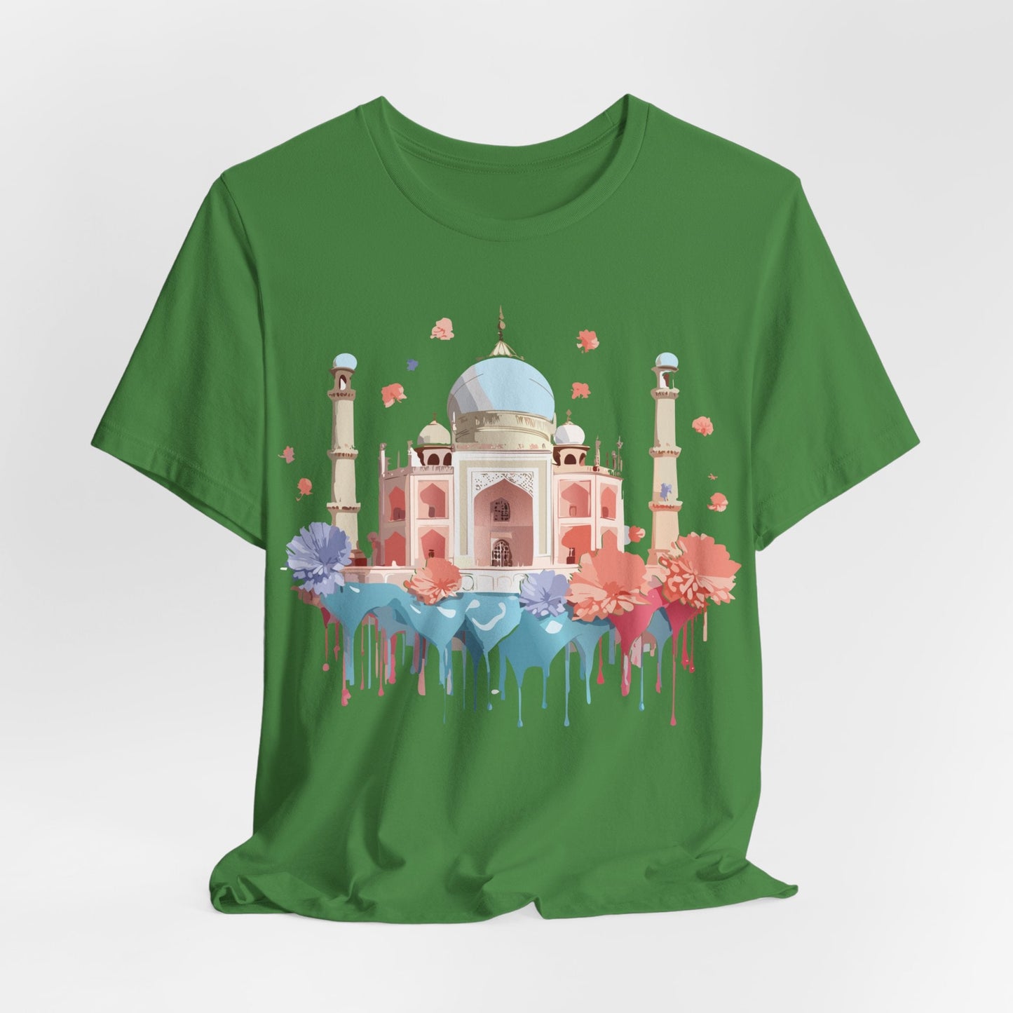 Taj Mahal Graphic Tee Unisex Short Sleeve Shirt By Adelpha Vintage Inspired Artwork
