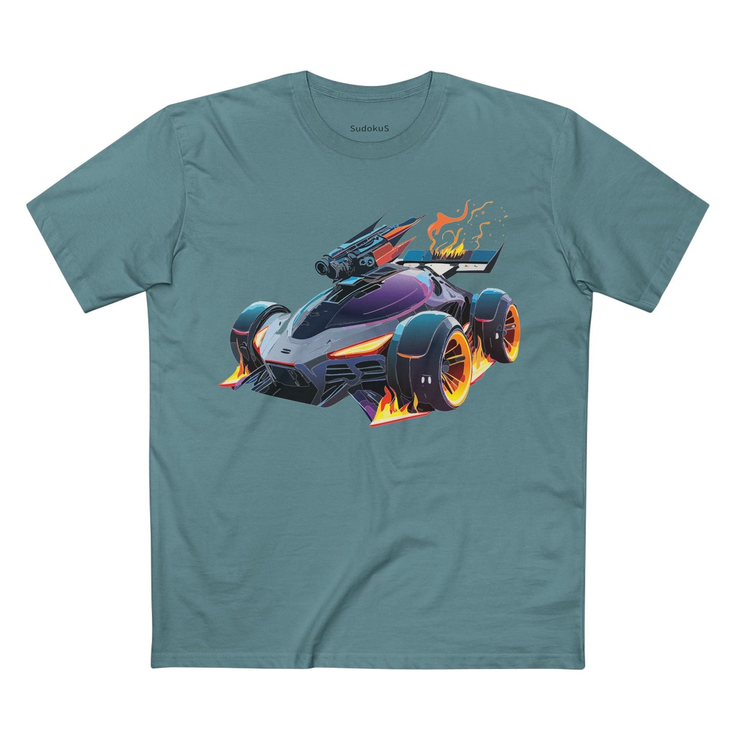 Car Graphic Unisex 100 Cotton Staple Tee 3