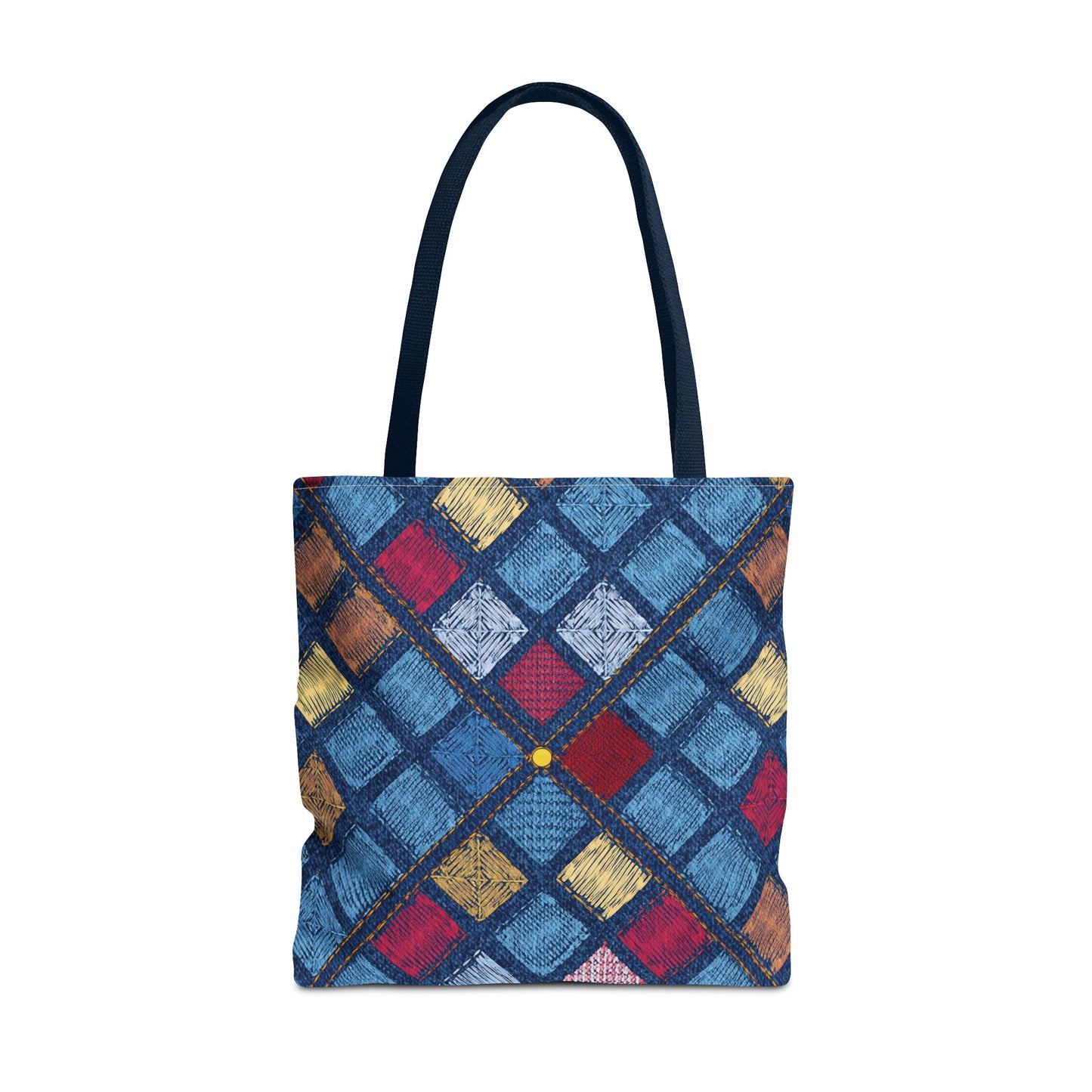 Denim Fabric Imitation Print Unisex Canvas Bag Poly Spun 3 Sizes Tote Bag 189-8