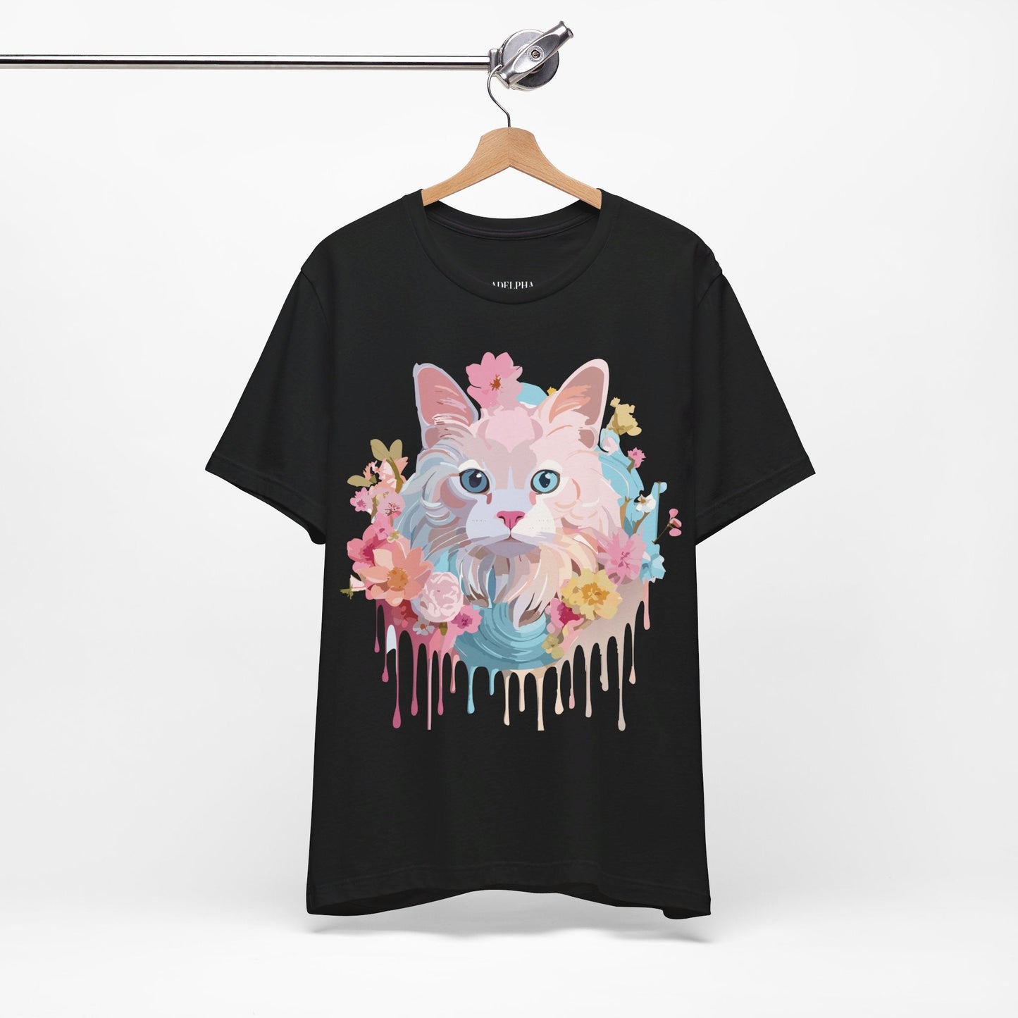 Cat Graphic Tee Unisex Shirt With Cat Art By Adelpha Vintage Inspired