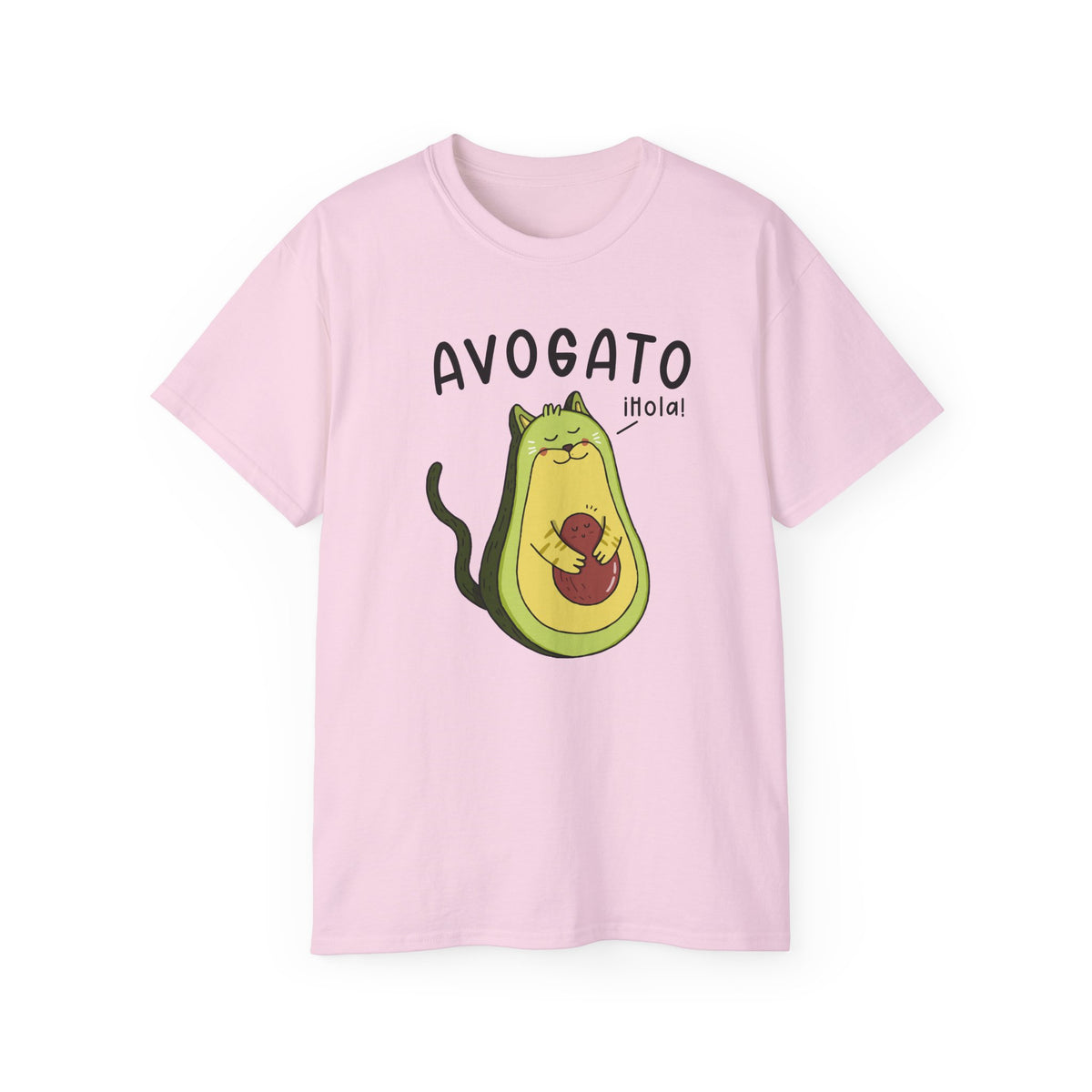 Avogato Avocado Cat Tee | Cute Avocado Cat Illustration