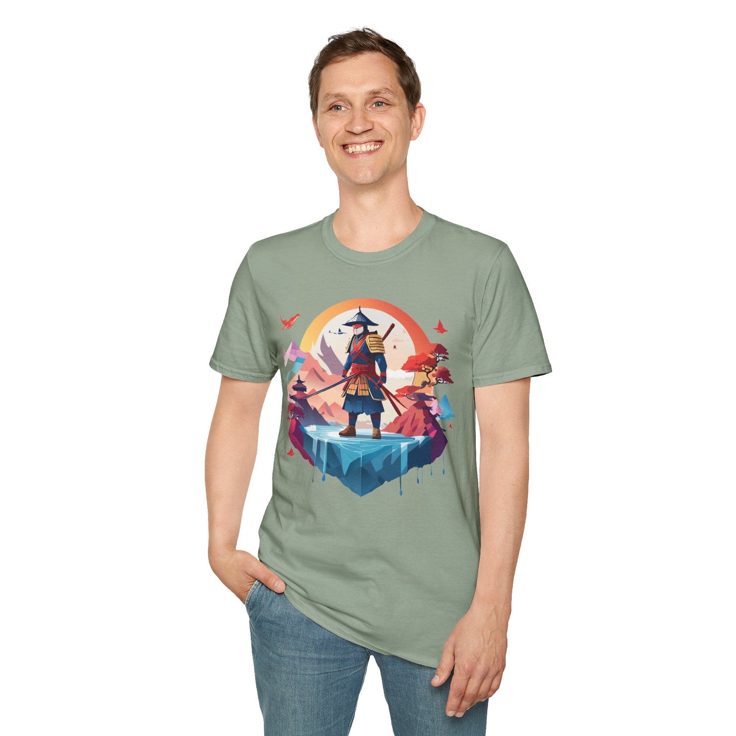 Samurai Shirt Unisex Softstyle Tee 100 Percent Ring Spun Cotton Short Sleeve T Shirt Comfort Fit
