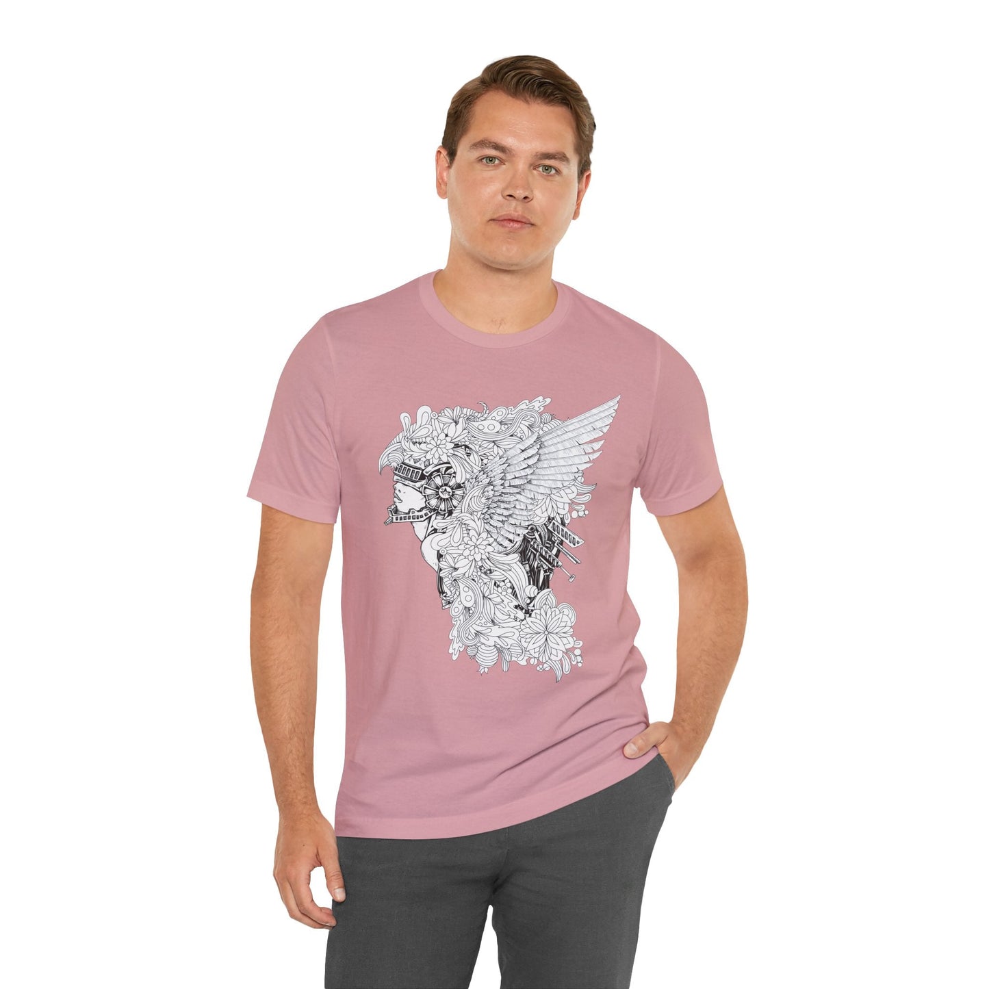 Eagle Illustration Graphic Unisex Cotton T-Shirt r26