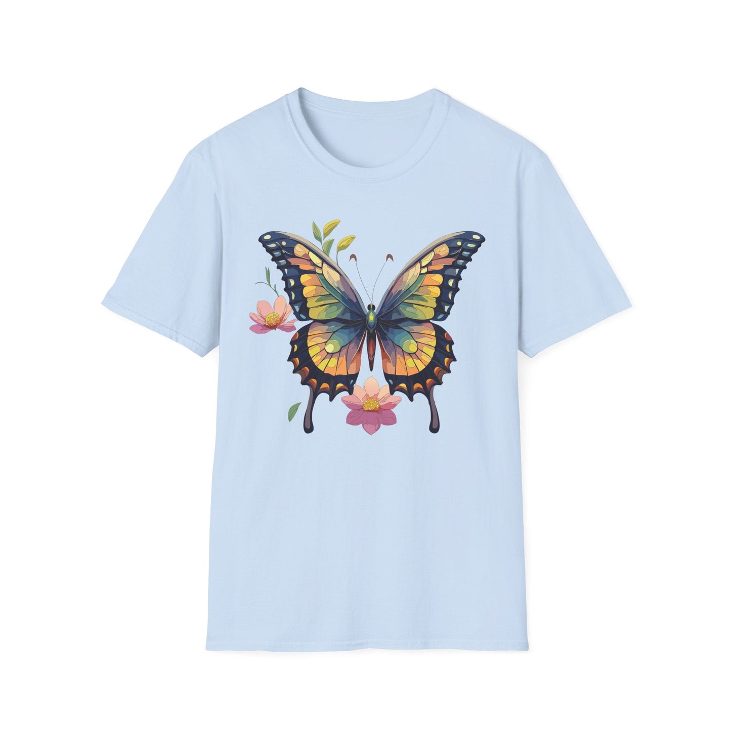 Butterfly Shirt Unisex Monarch Butterfly T Shirt Softstyle Cotton Tee One Hundred Percent Ring Spun
