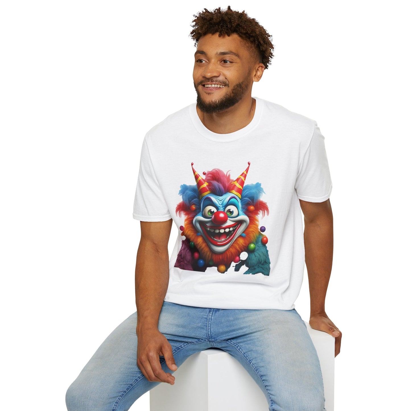 Clown Shirt For Men And Women Funny Circus Tee Scary Man Shirt Unisex Softstyle Tee