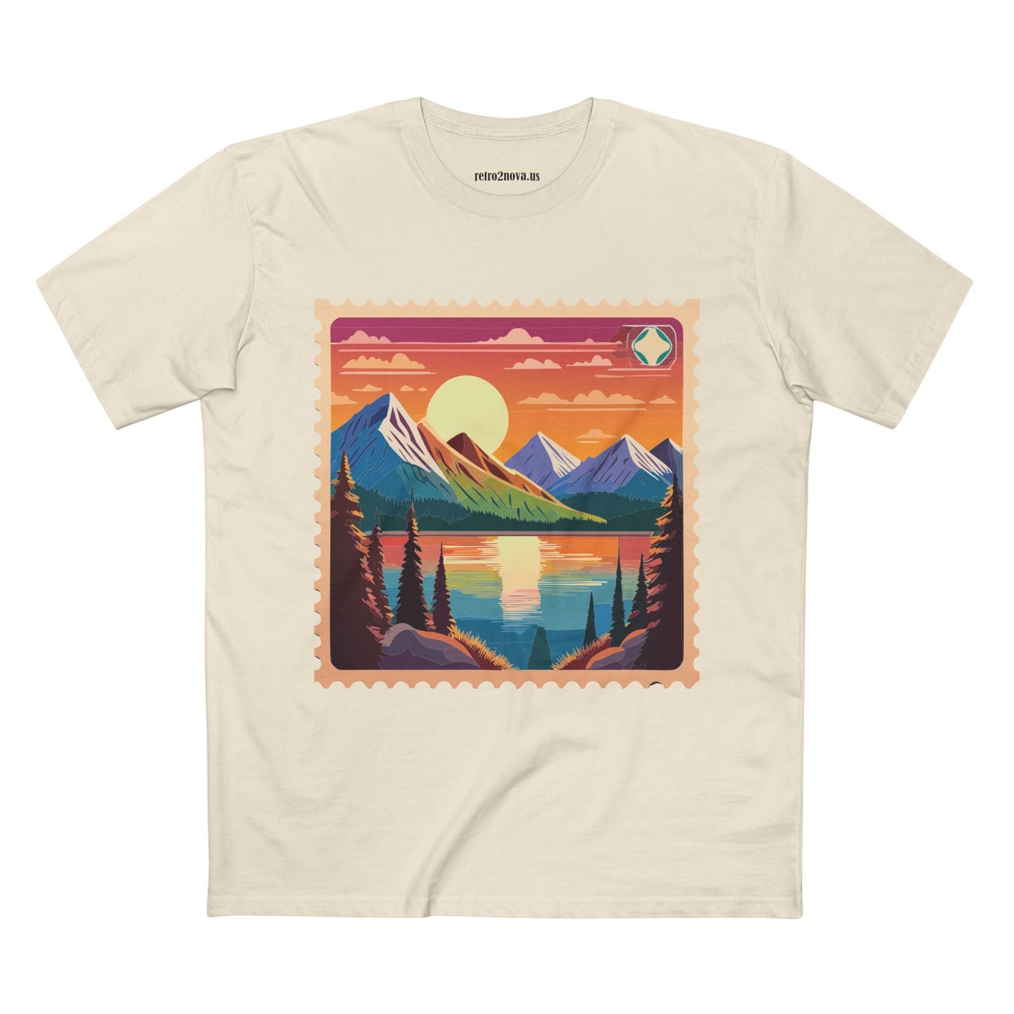 Postage Stamp Shirt Unisex Original Art Design Cotton Tee PS17 Retro2Nova Premium Cotton Staple Tee
