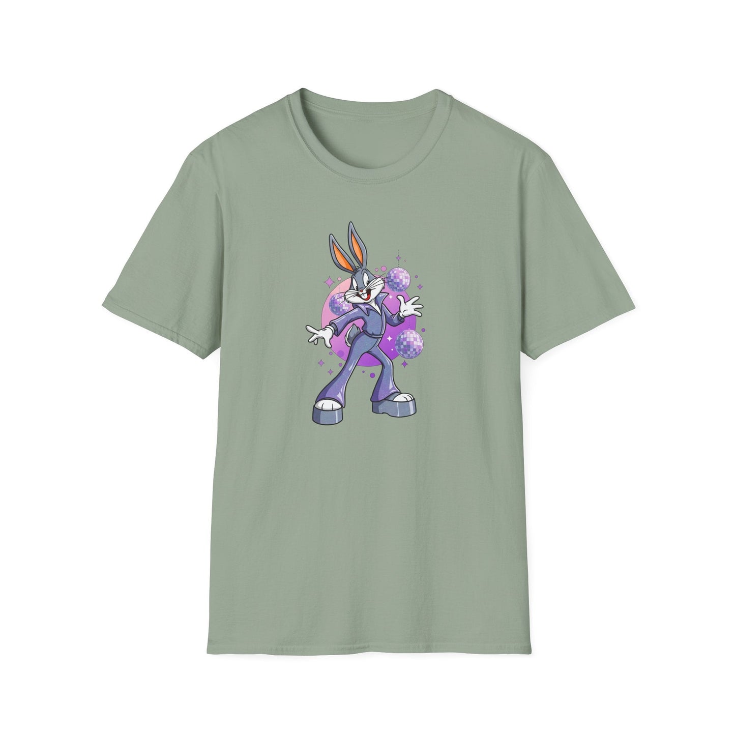 Bugs Bunny Unisex T Shirt Cartoon Animation Tee Gildan Softstyle 64000 Cotton Tee