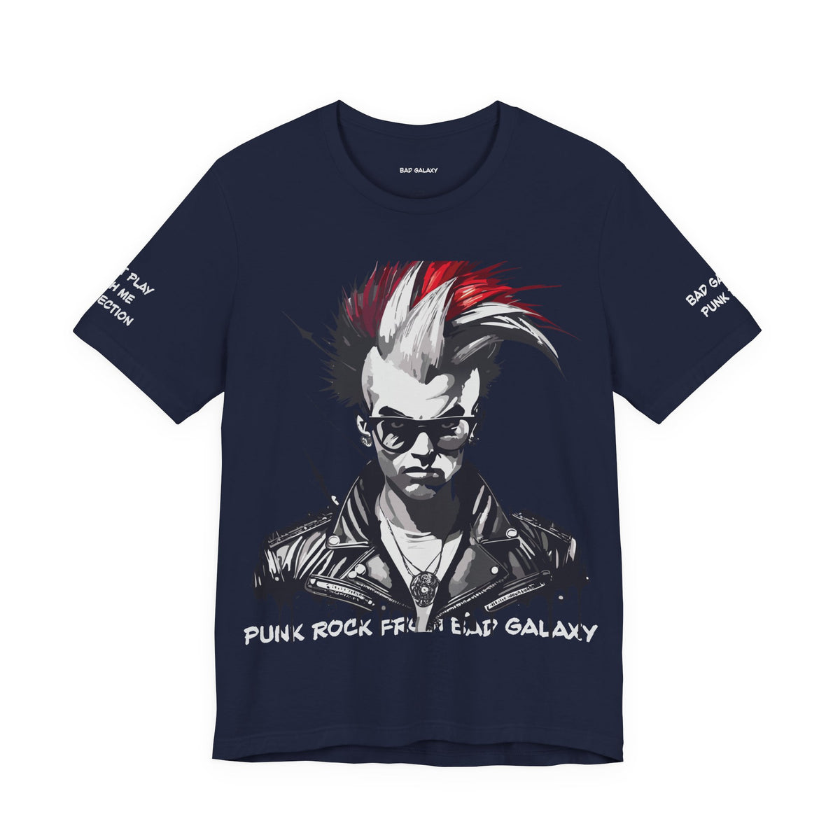 Punk Rock Graphic Unisex Cotton Bella+Canvas Tee with Art Design b26