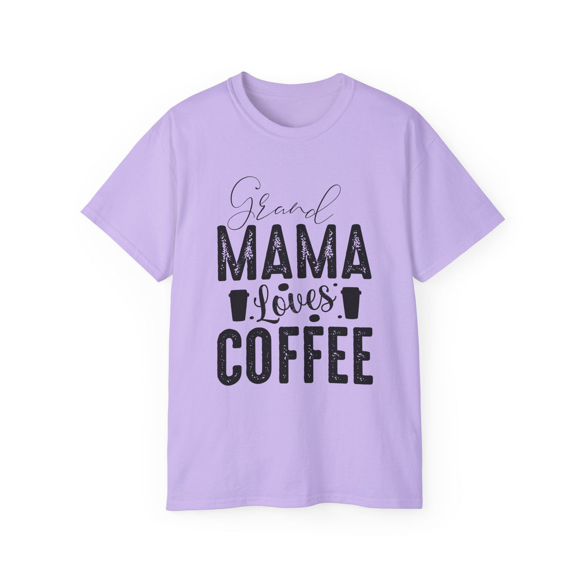 Mama Loves Coffee T-Shirt | Vintage Script Coffee Mom Tee