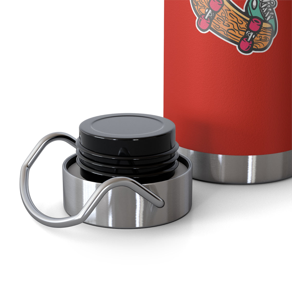 22oz Copper Insulated Water Bottle with Cartoon Design - CV18