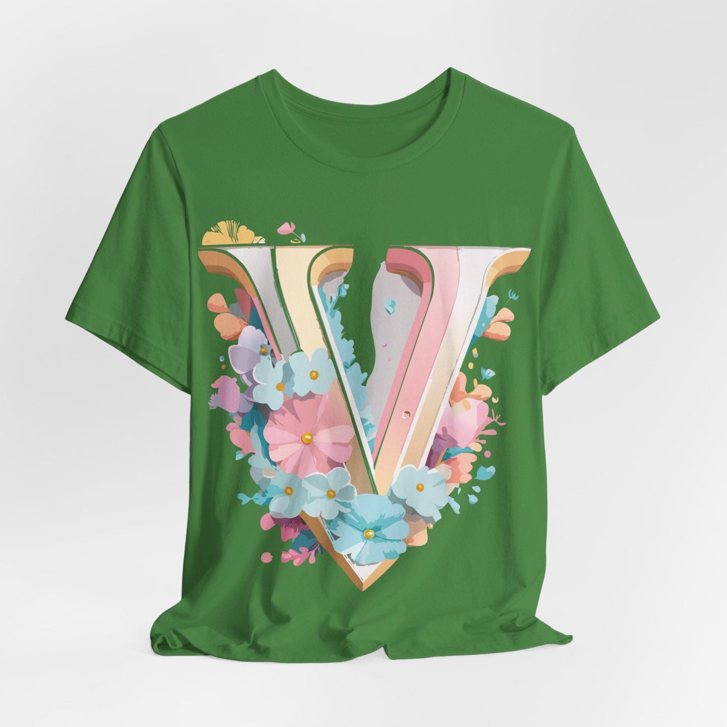 Letter V Graphic Tee Unisex Jersey Short Sleeve Vintage Inspired Art Design