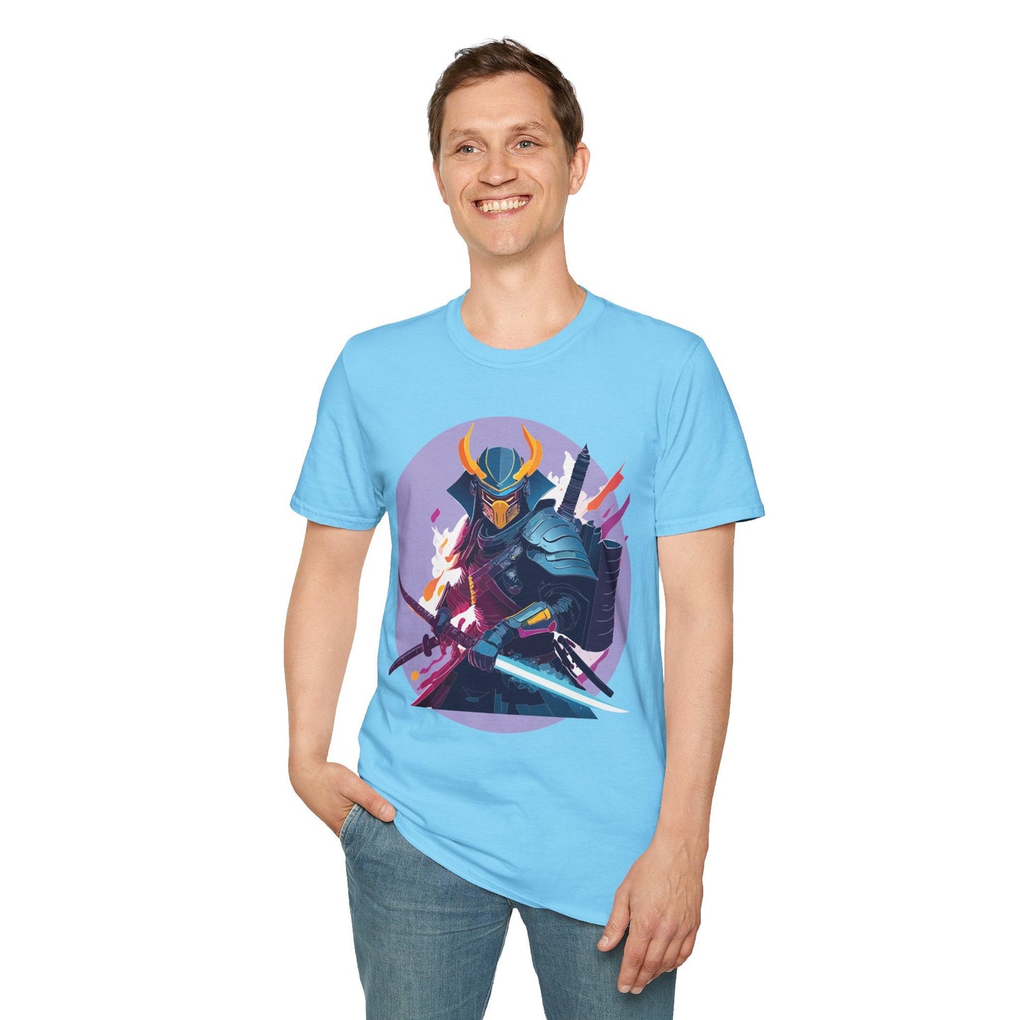 Samurai Shirt Unisex Softstyle Tee 100 Percent Ring Spun Cotton Comfortable Everyday Wear