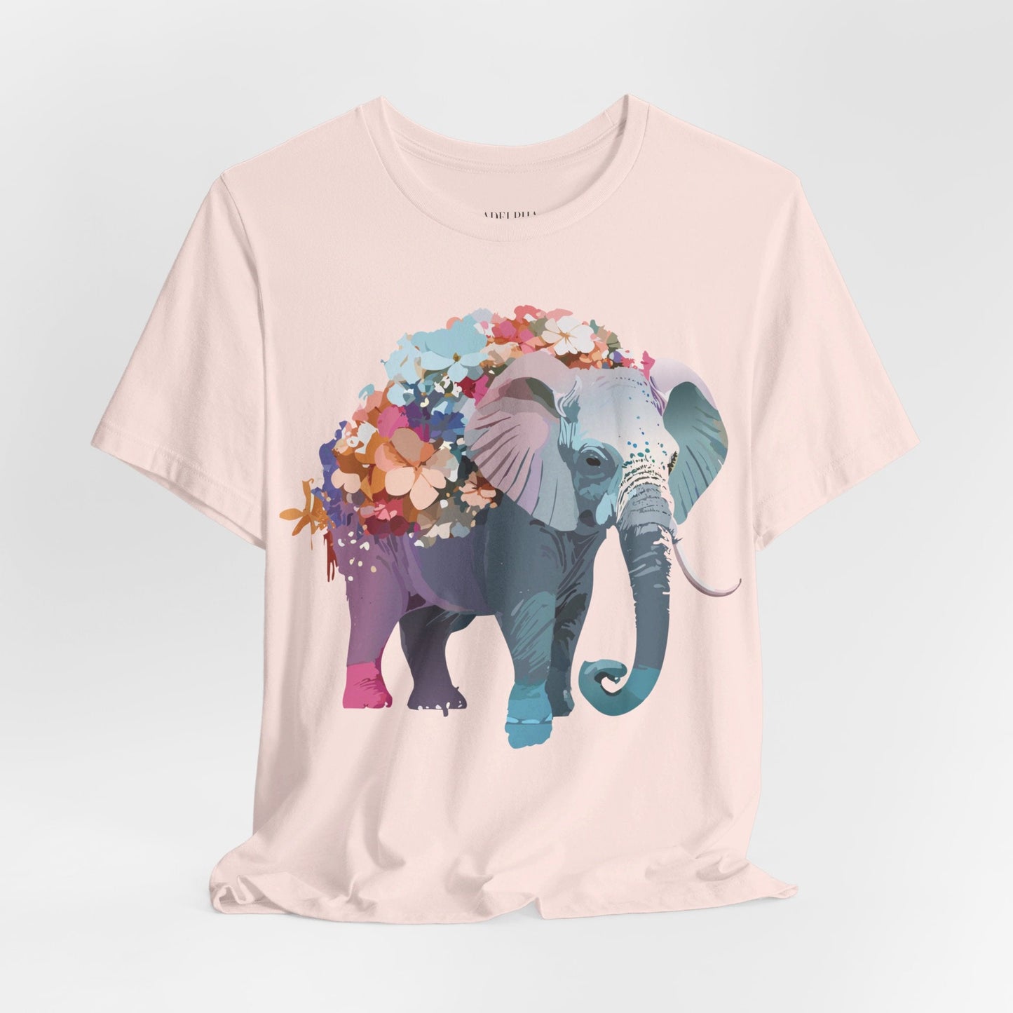 Adelpha Elephant Graphic Tee Unisex Short Sleeve Vintage Inspired Art Design Collection
