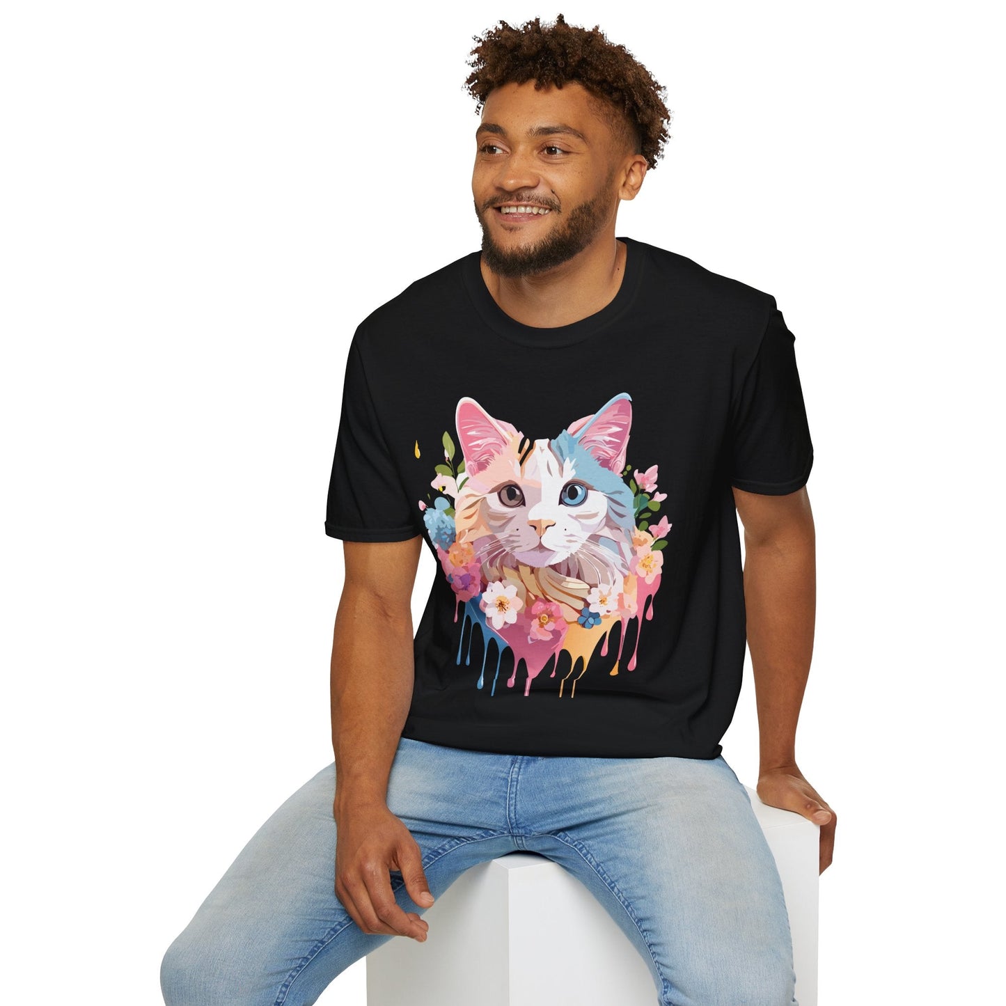 Cat Shirt Unisex Softstyle Tee 100 Percent Ring Spun Cotton Kitten Tee