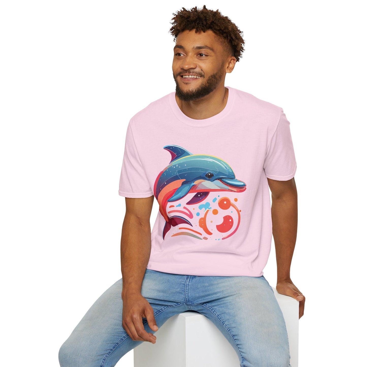 Gildan Softstyle Dolphin Shirt Unisex Short Sleeve Tee 100 Percent Ring Spun Cotton Comfortable Wear